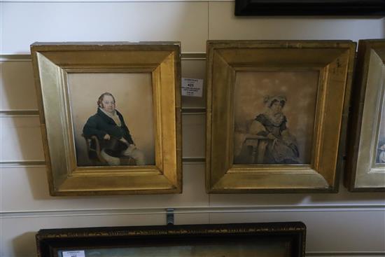 William Delacour (19th century) Portraits of George Wilson (1790-1837), Mrs Ann Wilson (1750-1831), Miss Ann Wilson and George Dawber W